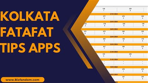 kolkata fatafat tips apps